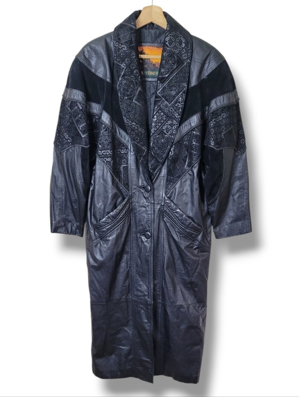 Vintage Outbrook Leather Trench Coat